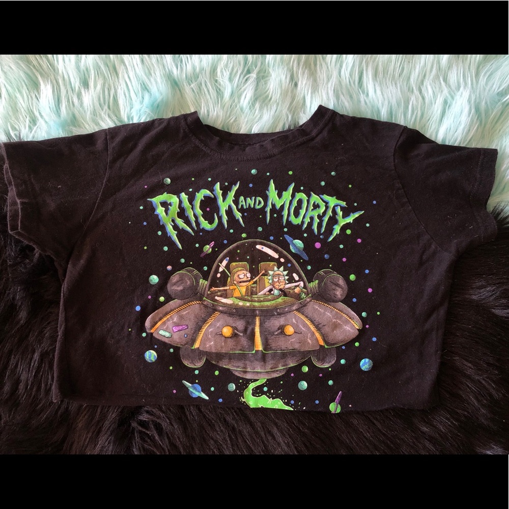 Rick and Morty Spaceship Crop Top